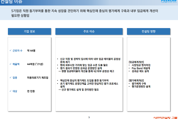 [일터혁신컨설팅]미용의료기기 중소제조업의 임금체계개선,평가체계개선 컨설팅 사례